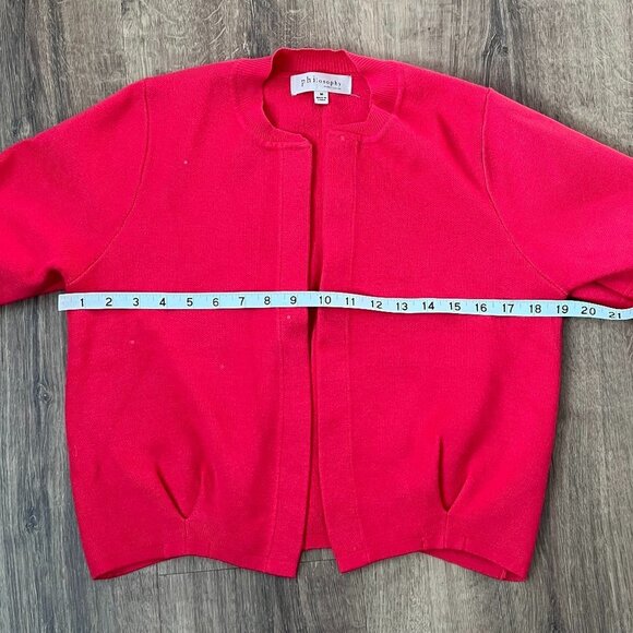 Anthro Philosophy Berry Pin Tuck Pleat Cardigan Sz M - Picture 5 of 12